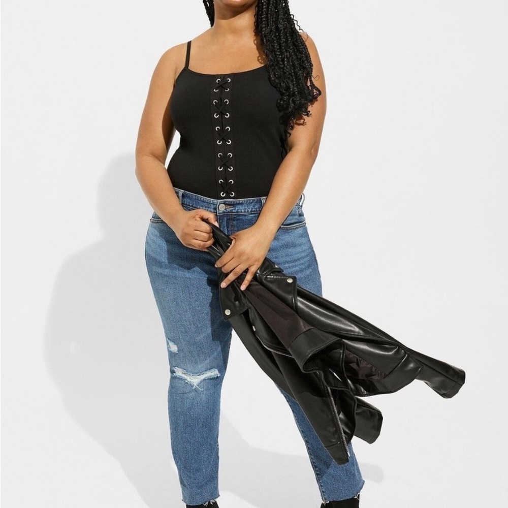 Torrid Black Lace-Up Camisole - Picture 2 of 4
